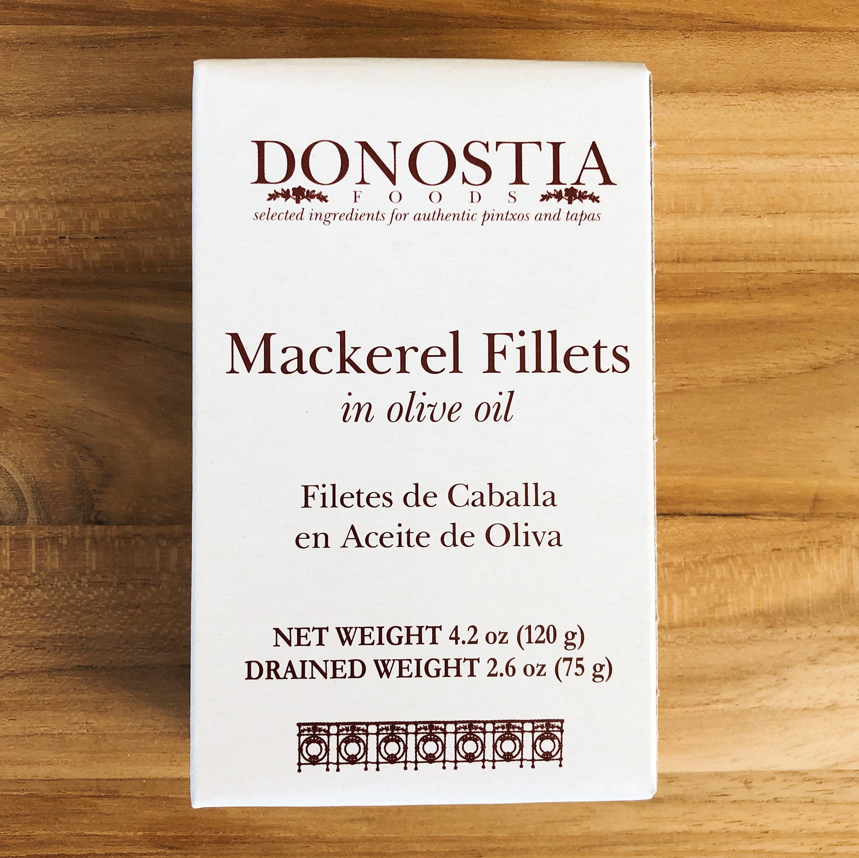 Mackerel in Olive Oil - de de Foods Filetes Donostia Caballa Oliva Aceite en 